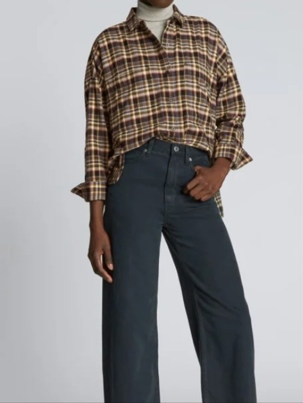 **NWT** Women's Everlane Boxy Fit Plaid Flannel, Small